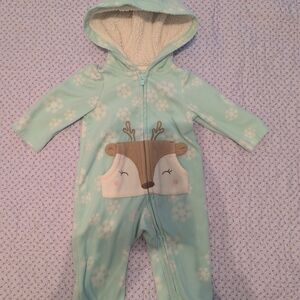 Carter's Mint Reindeer Bodysuit